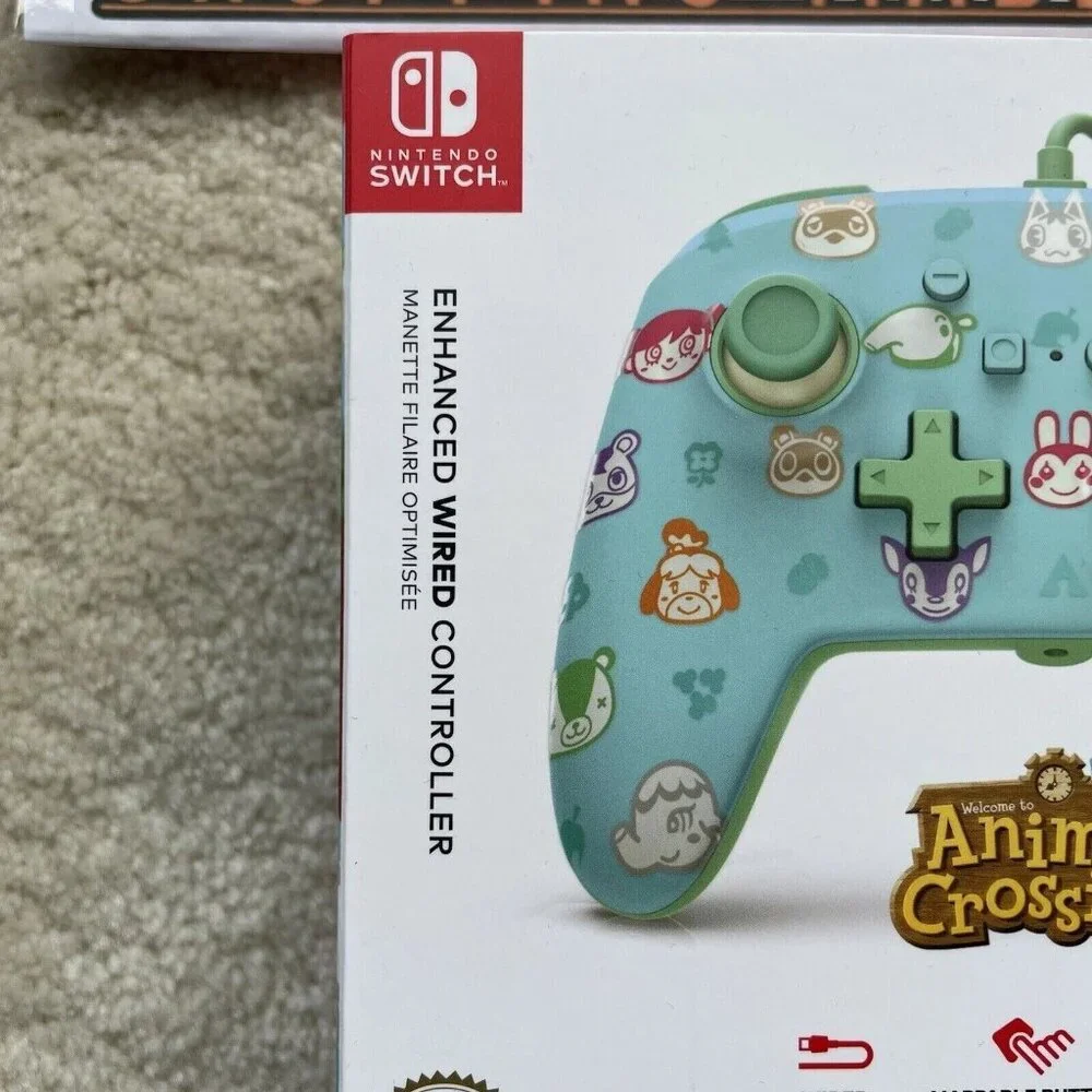 PowerA Nintendo Switch Animal Crossing New Horizons ACNH 10ft Wired Controller
